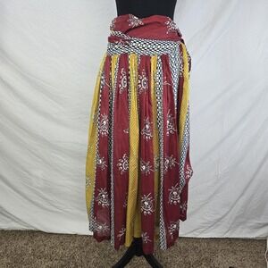 Souleiado provencal print Wraparound Skirt Size 38 Vintage